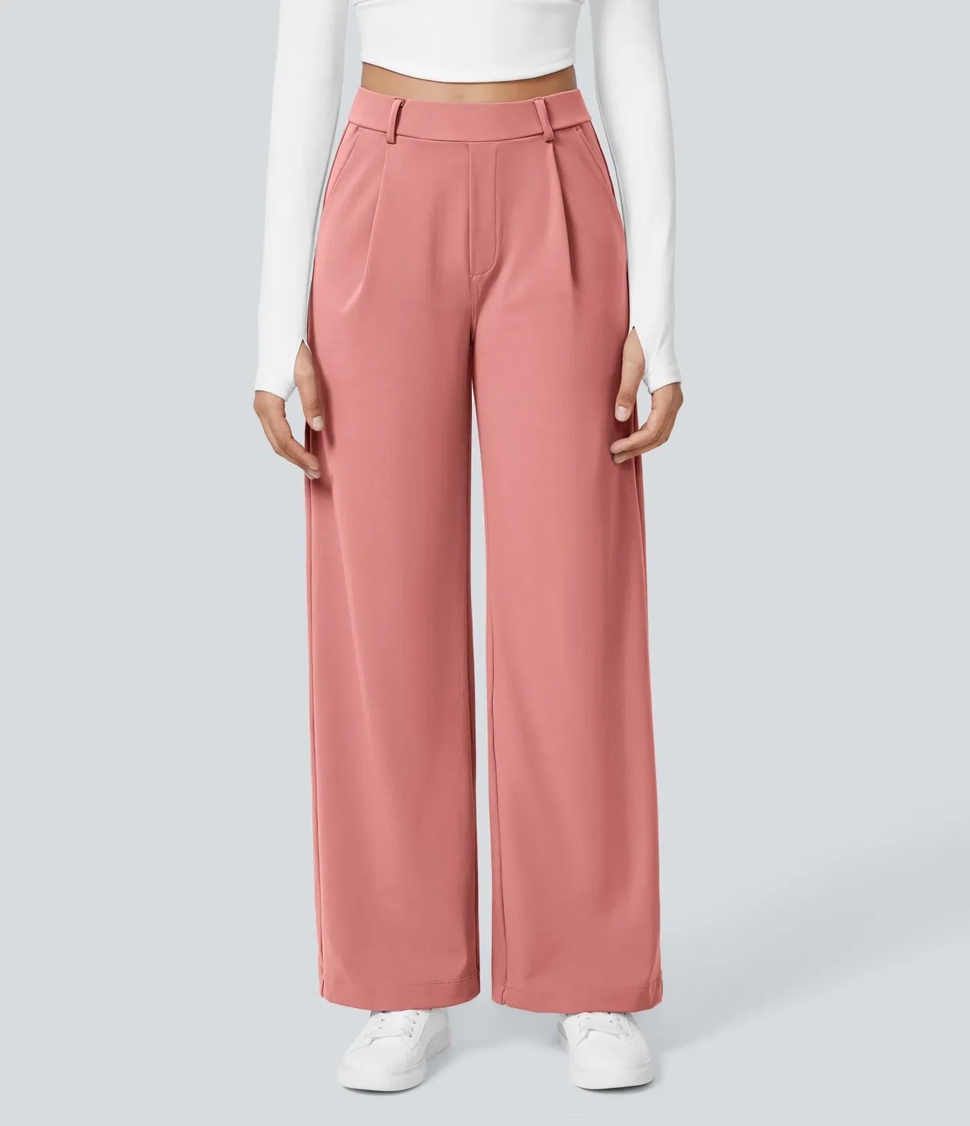 Pantalones de tiro alto