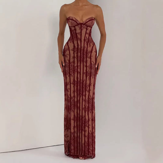 Vestido largo abierto