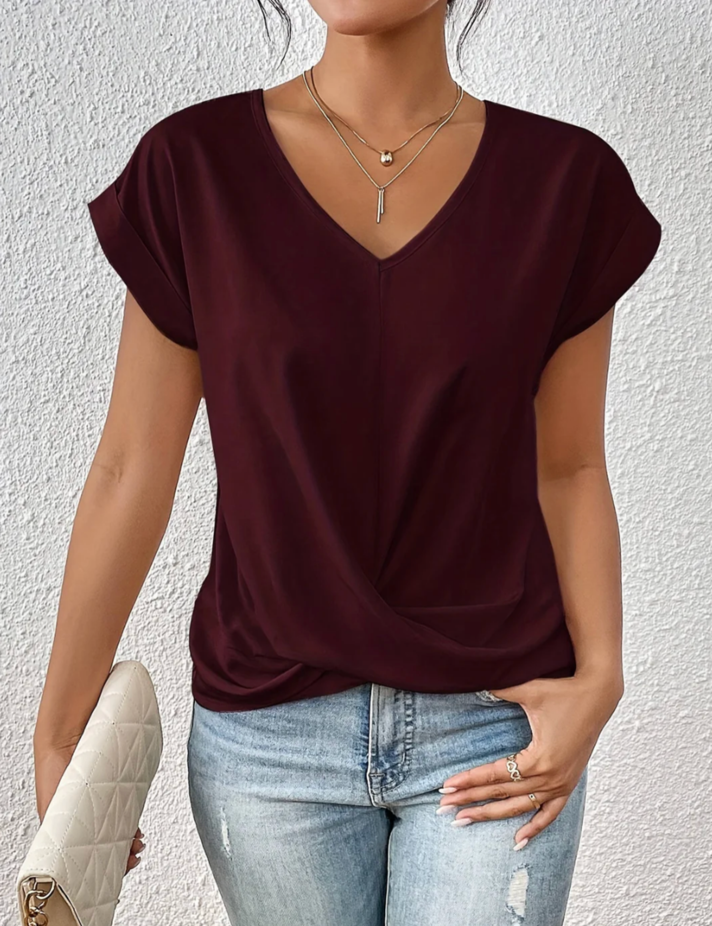 Camiseta de escote en V