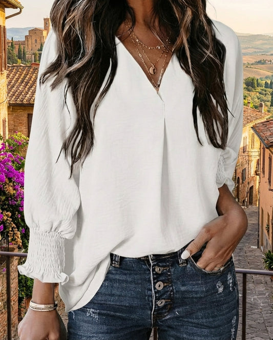 Blusa con escote en V