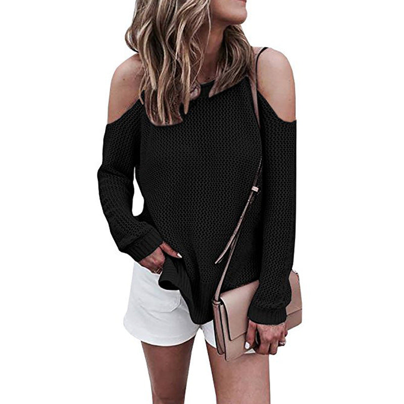 Jersey de Punto Elegante | Hombros Descubiertos