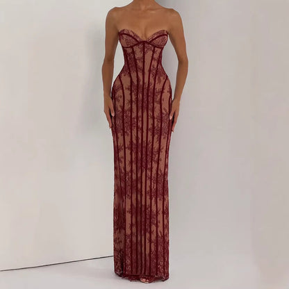 Vestido largo abierto