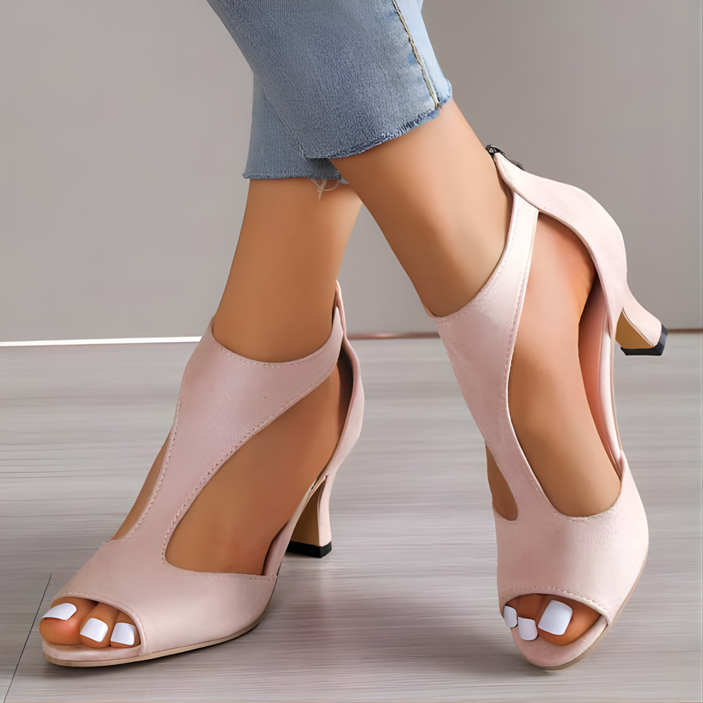 Sandalias de tacón suave
