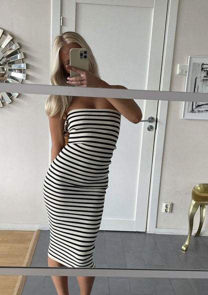 Vestido de rayas elegante