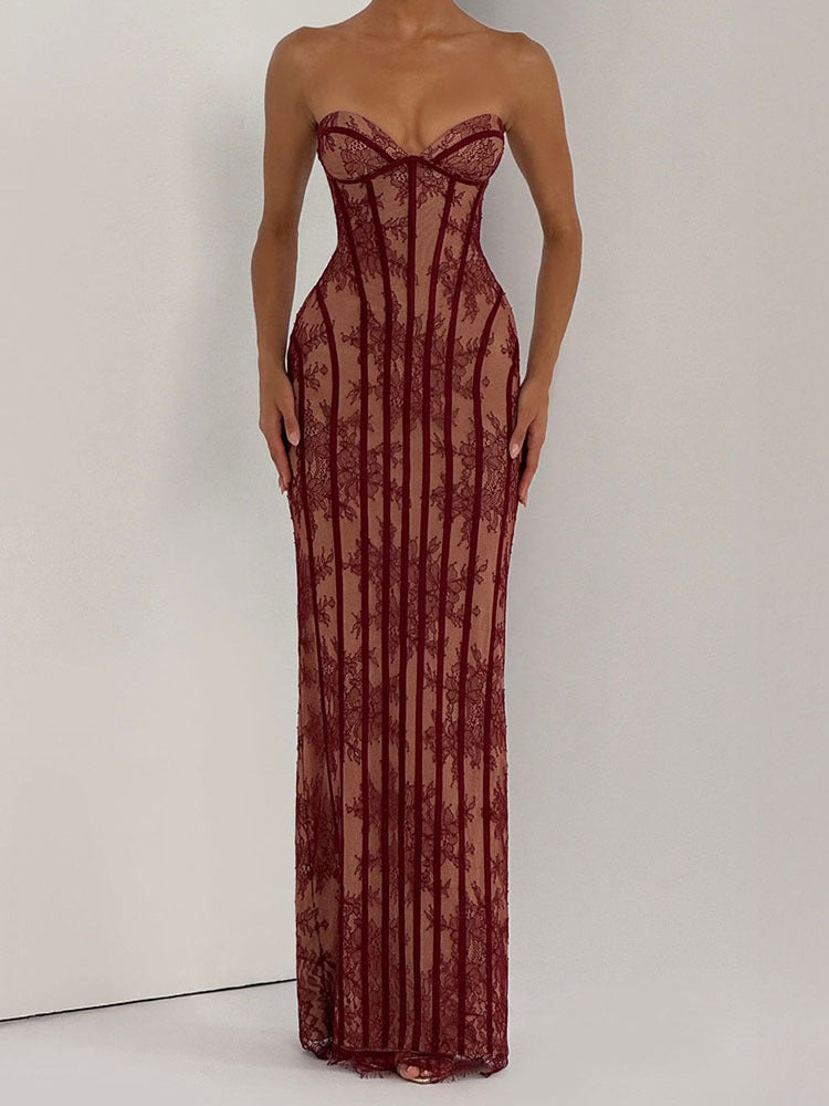 Vestido largo abierto