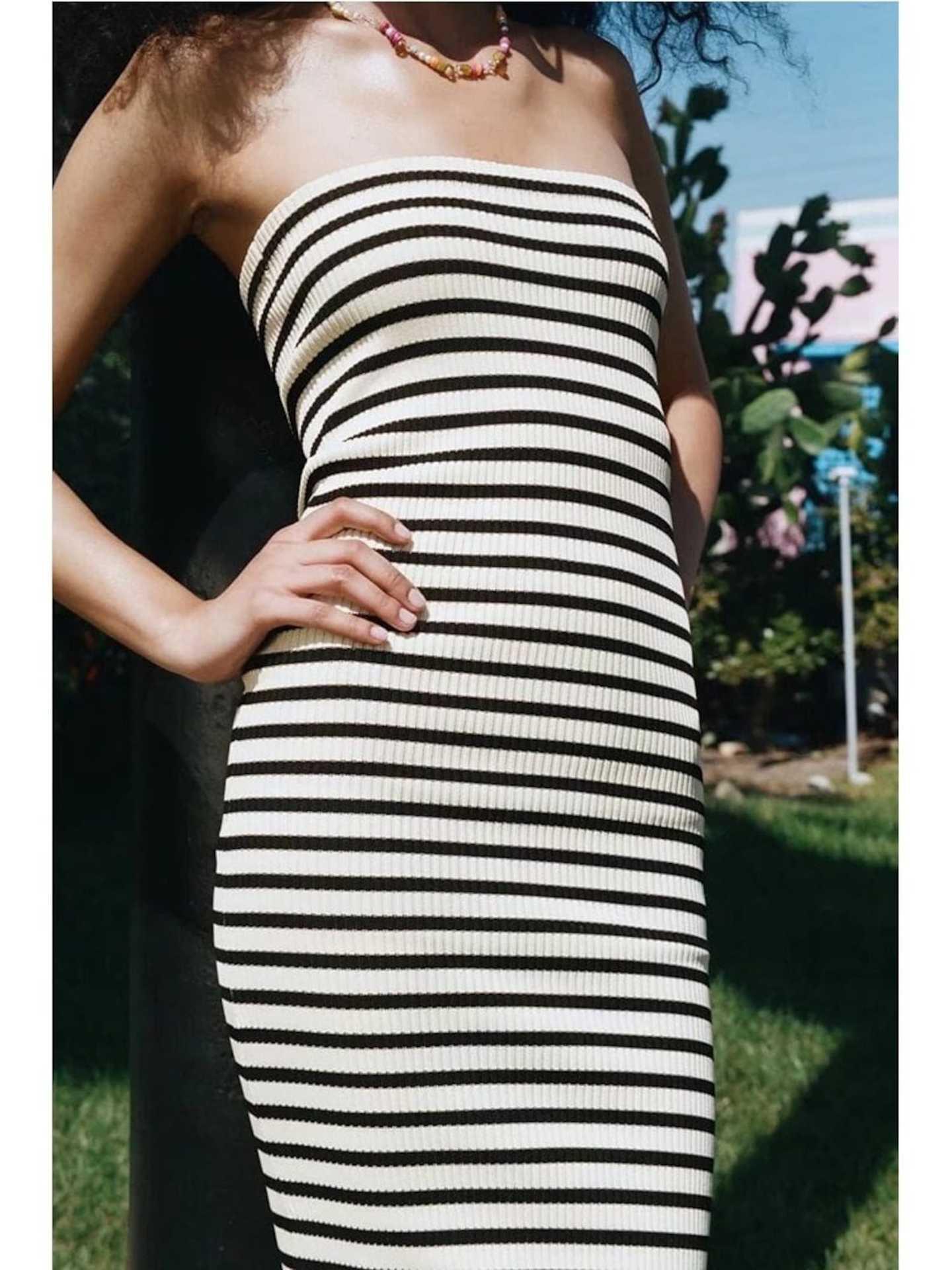 Vestido de rayas elegante