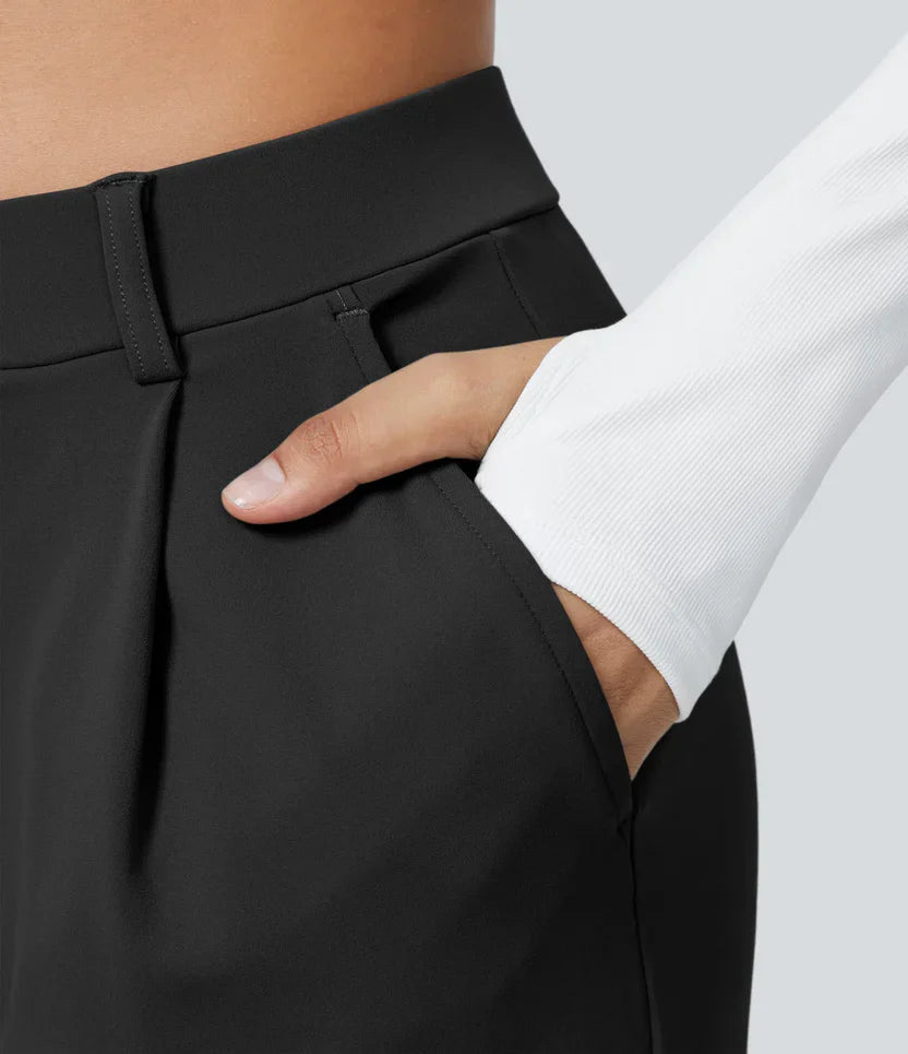 Pantalones de tiro alto