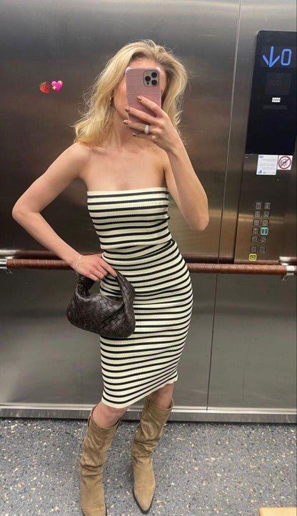 Vestido de rayas elegante