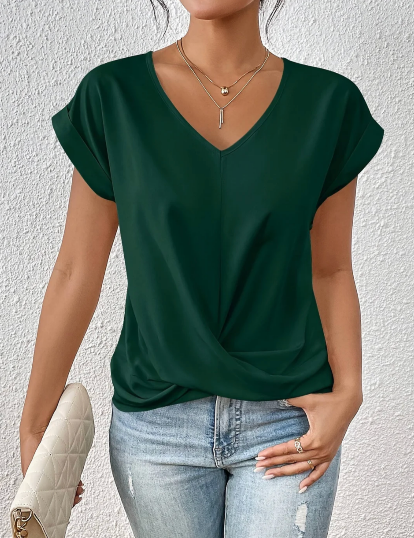 Camiseta de escote en V