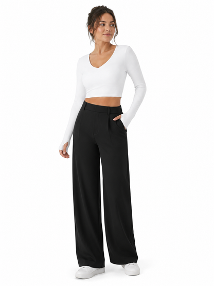 Pantalones de tiro alto