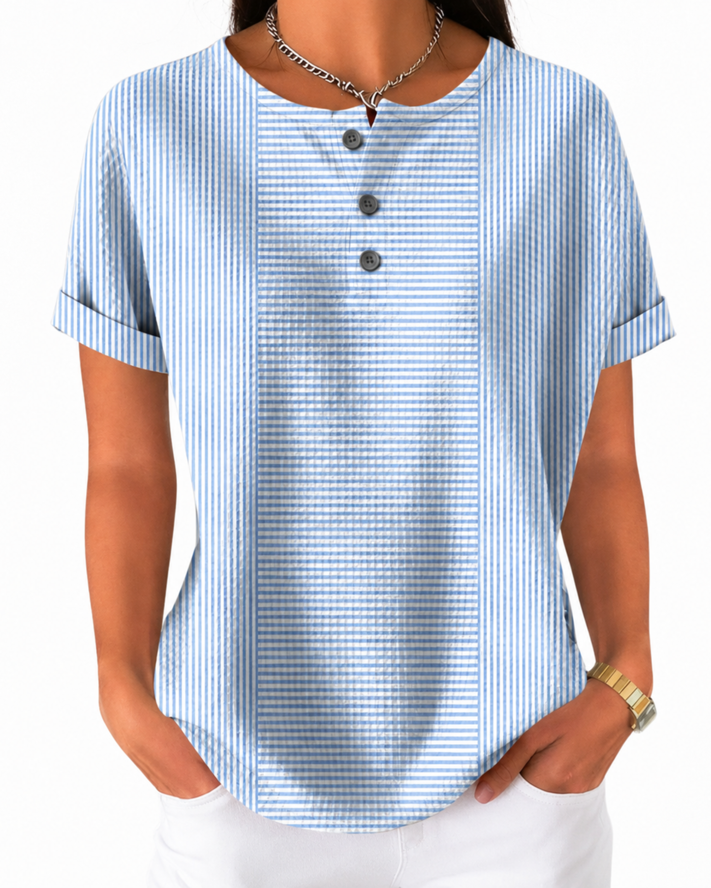 Blusa oversize a rayas