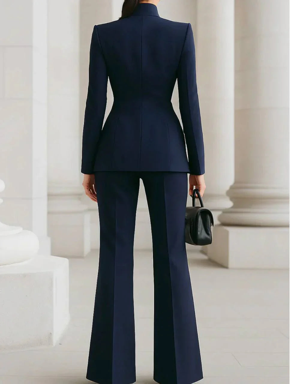 Conjunto de blazer y pantalones palazzo