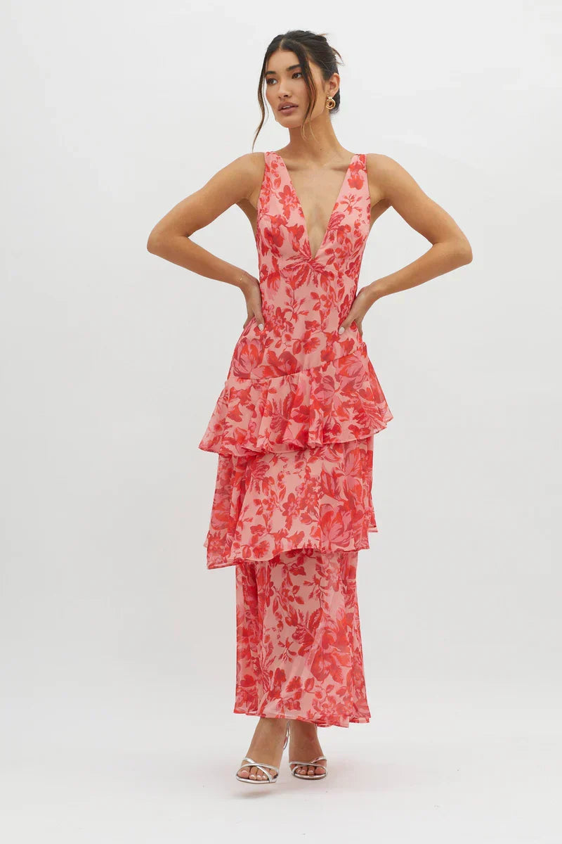 Vestido brisa coral