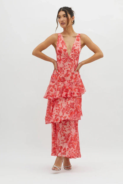 Vestido brisa coral
