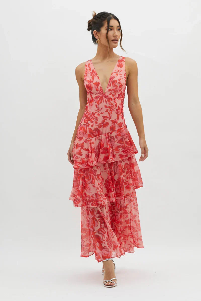 Vestido brisa coral