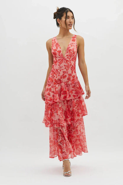 Vestido brisa coral