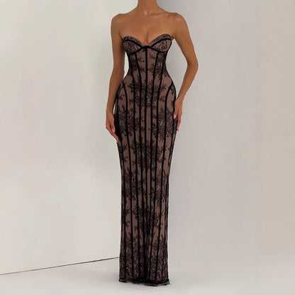 Vestido largo abierto