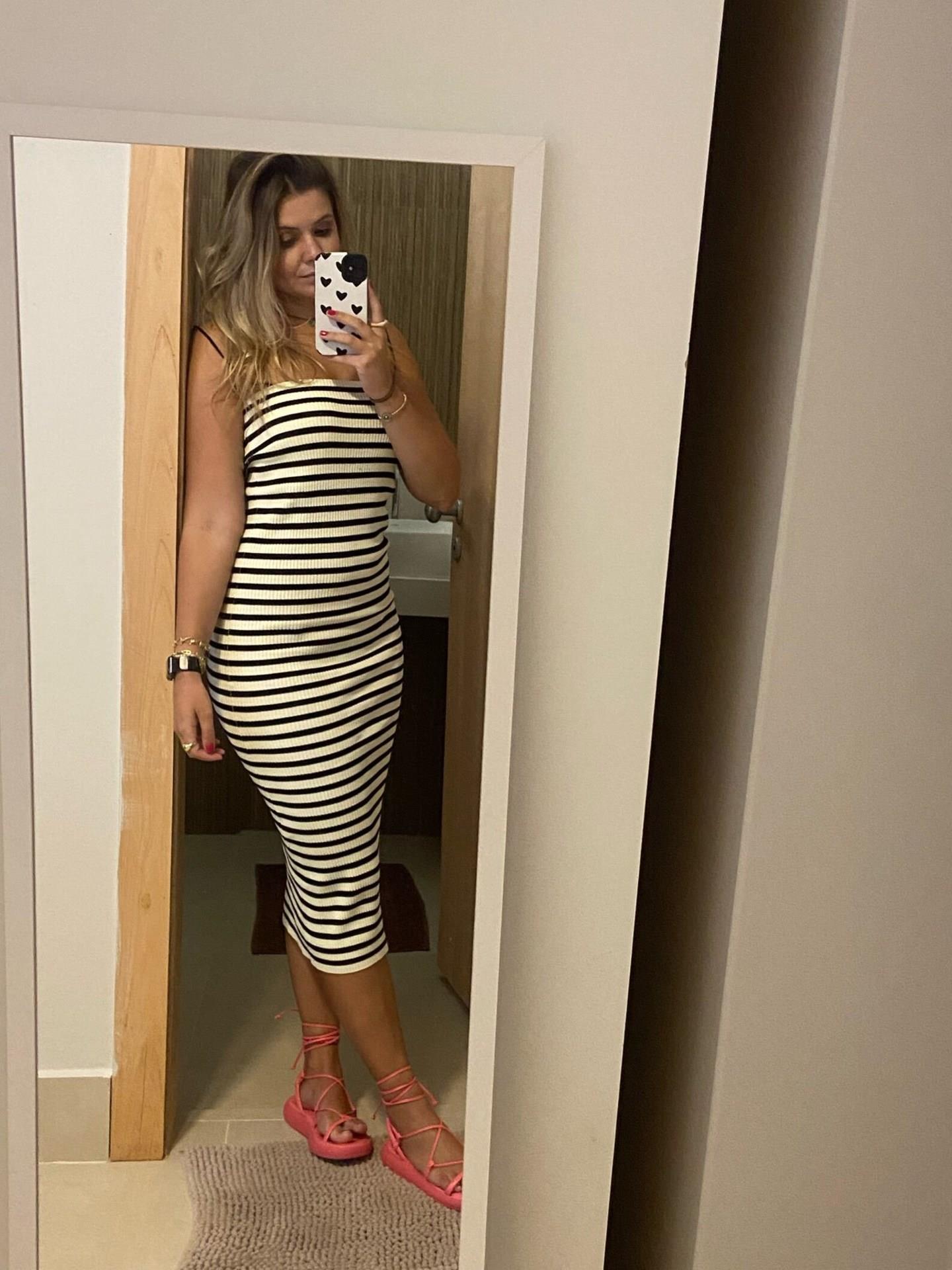 Vestido de rayas elegante