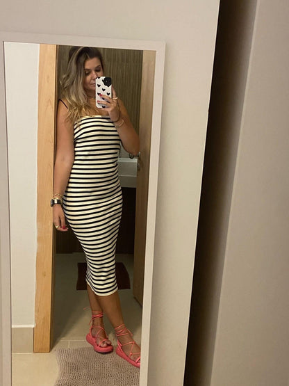 Vestido de rayas elegante