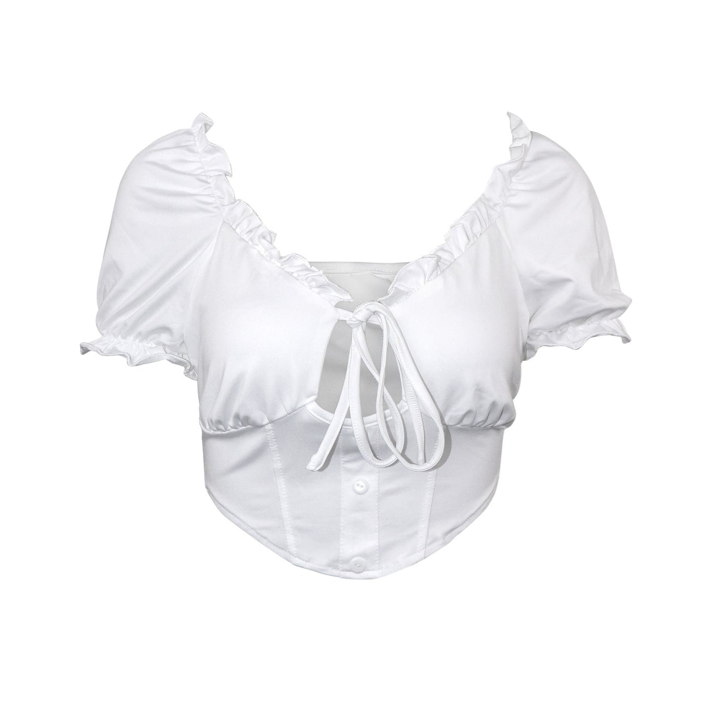 Top Elegante con Volantes | Corte Ajustado