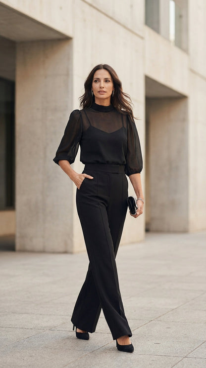 Conjunto elegante de tres piezas